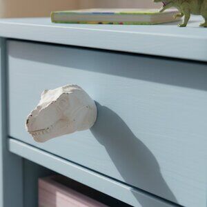 White T-Rex Resin Drawer Knob Jurassic Park Theme Home Decor Gift